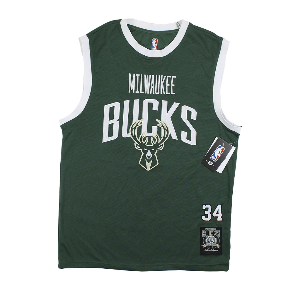 MILWAUKEE バスケットボールジャージ 34 タンクトップ NBA Men's Milwaukee Bucks #34 Sleeveless Jersey Tank Top