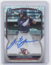 2023 Bowman Chrome #CPA-JBN Juan Benjamin 1st Chrome Speckle Auto #/299