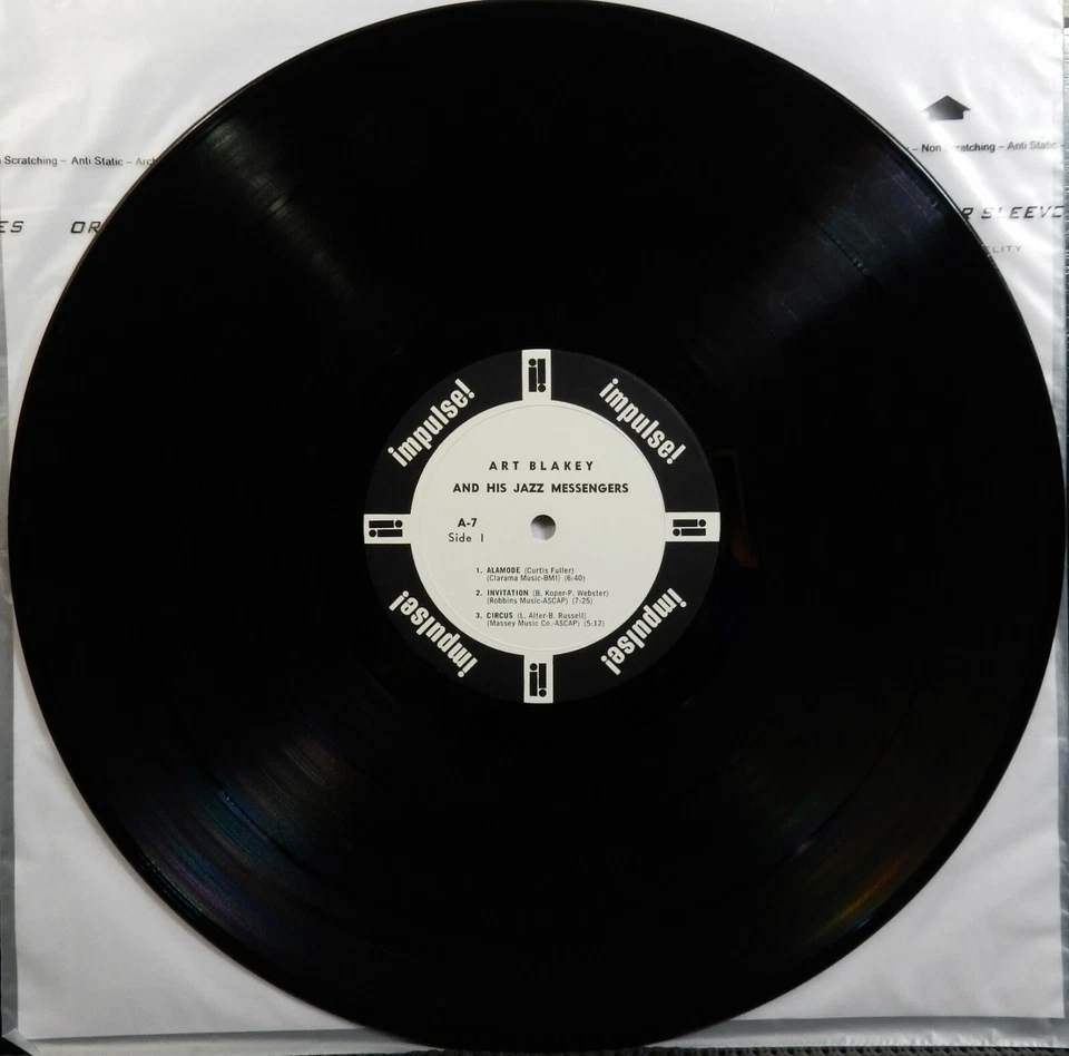 ART BLAKEY AND HIS JAZZ MESSENGERS LP IMPULSE A-7 MONO PROMO RVG 1961 Jazz - Image 3 of 4