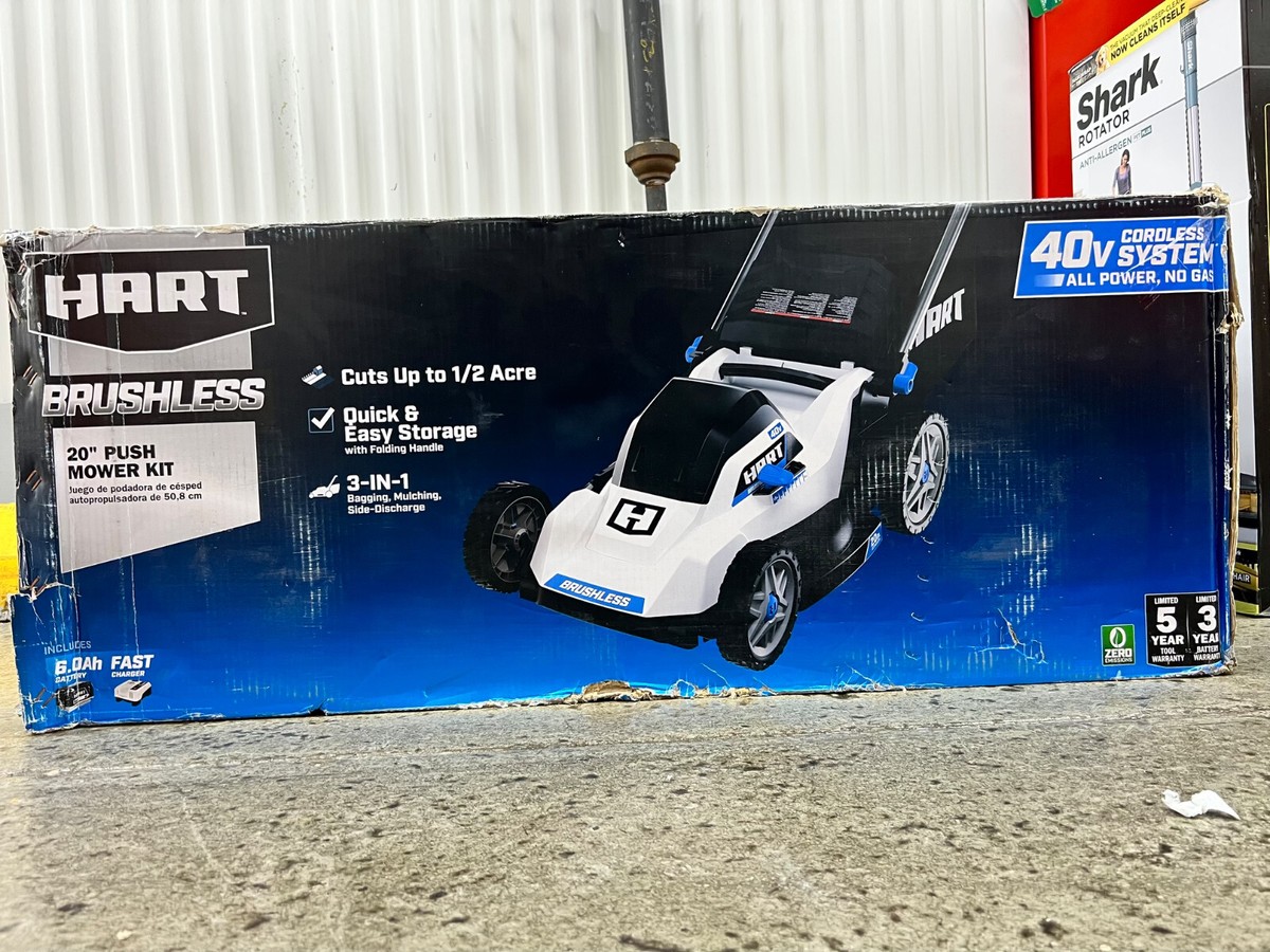 Riding Lawn Hart Cordless Lawn Mower Restored HART 80-Volt 30-Inch