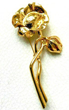VINTAGE BROCHE Doré sculpture Brooch pins L=8,7cm ! NEUF Superbe