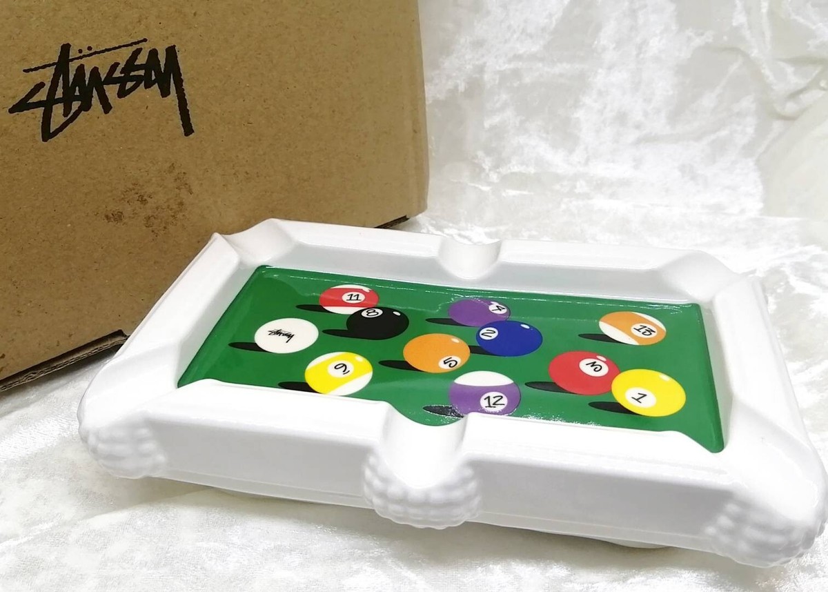 Stussy CERAMIC Billiards Pool Table Ashtray Cigar RARE With Stussy CERAMIC Billiards Pool Table Ashtray Cigar RARE With