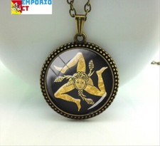 Trinacria Sicilia Necklace - Sicily Triskele High Quality UK Seller! 