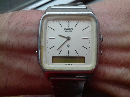 Vintage Casio aq-321 module 309 Analogic \u0026 Digital Chronograph watch japan  m uhr | eBay