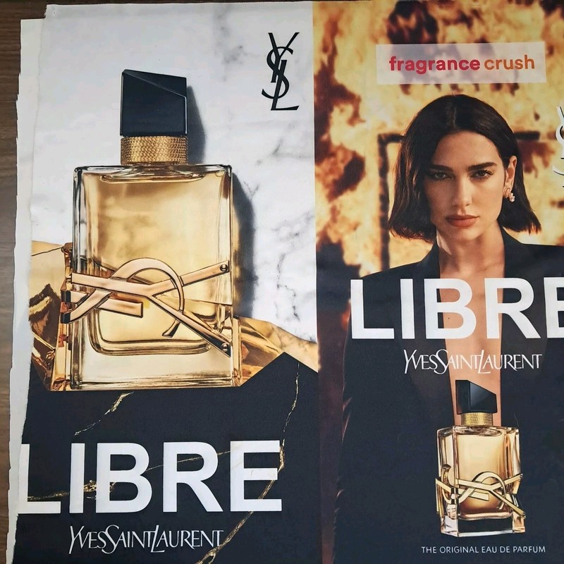 Dua Lipa Libre YSL Yves Saint Laurent Fabric Store Display 26" x 53"