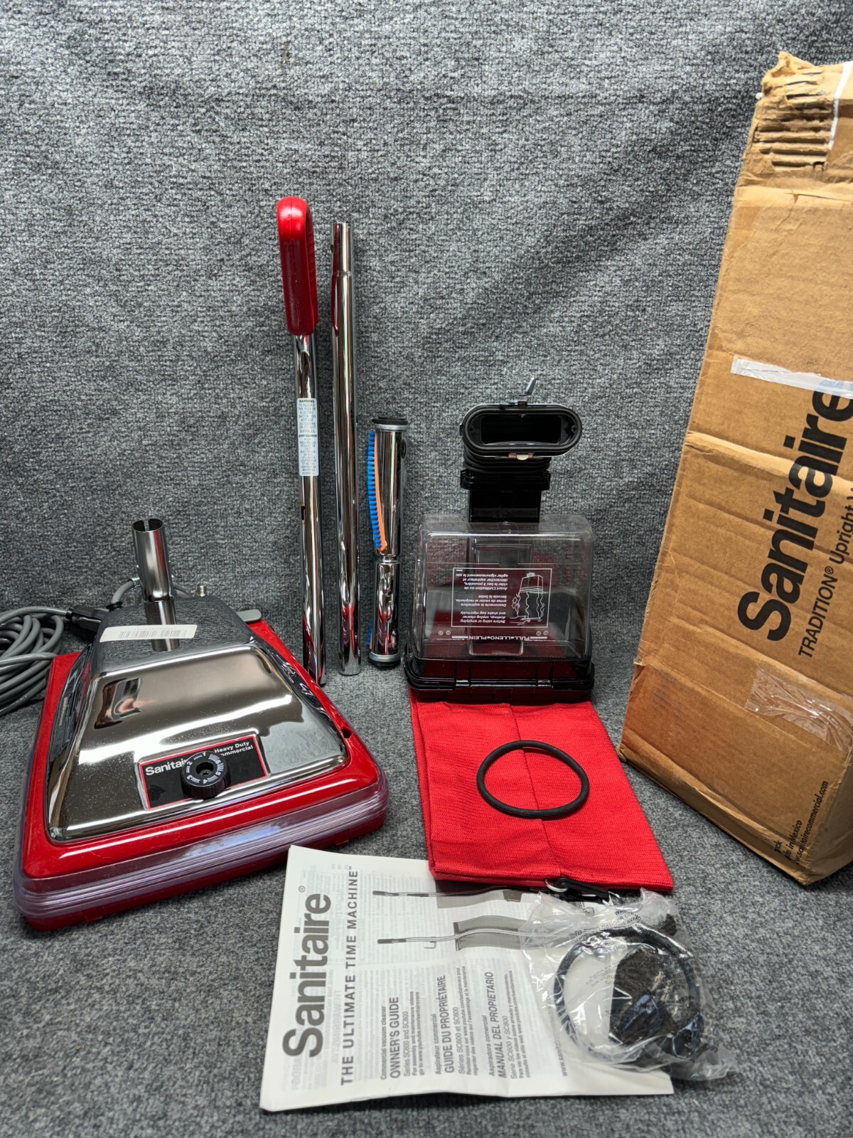 Sanitaire Tradition Upright Bagged Commercial Vacuum, SC886G"CRACK PLS