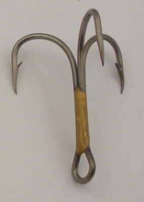 Eagle Claw 374F #8 50CT 2X Messing Verdreifachen Haken