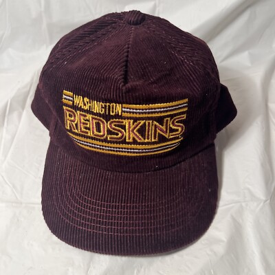 VTG Washington Redskins Maroon Corduroy Snapback Hat Drew Pearson Commanders