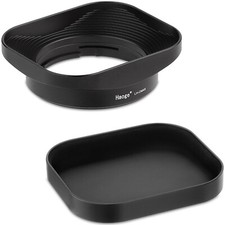 Haoge Metal Square Lens Hood with cap for Olympus M.ZUIKO DIGITAL 45mm F1.8 lens