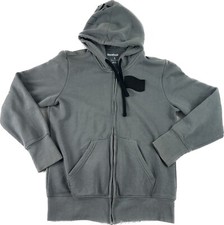 Reebok Women's Crossfit Forging Elite Fitness Gray Full Zip Hoodie Sz L