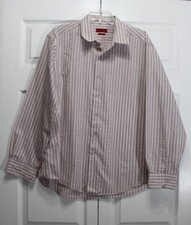 Alfani Fitted Stretch Long Sleeve Button Front Mens Dress Shirt size XL 17 34/35