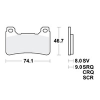 TRW TRQ BremsbeläGe Passend Vorn FüR Honda VFR 800 Bj. 2014-2016