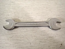 Indestro Metric Open End Wrench #41415 14mm-15mm Polished Chrome Ends made  USA