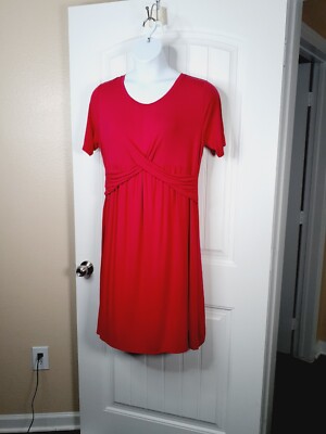 knee length dresses for ladies Red Lucille Liberty Print Short Sleeve Midi Dress main image 1