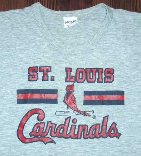 T Shirt Vintage 80s St. Louis Cardinals MLB Baseball Single Stitch Thrashed XL