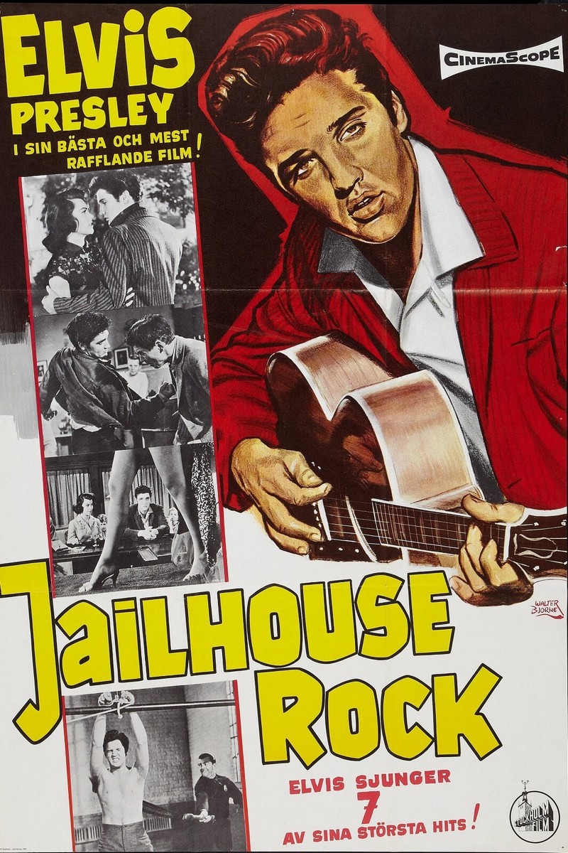1957 Jailhouse Rock Movie Poster 11X17 Elvis Presley Vince Everett
