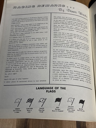 1972 USAC Midget Race Program, Manzanita Speedway Phoenix AZ - Picture 8 of 18