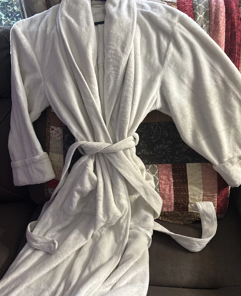 Nautica Albornoz Mujer Vellón Felpa Blanco Med Foto 3 de 4