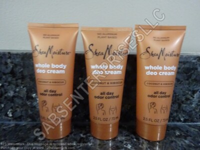 3 Shea Moisture Coconut & Hibiscus Whole Body Deo Cream Women Women's 2.5 FL oz.