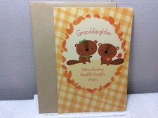 GRANDDAUGHTER THANKSGIVING HALLMARK GREETING CARD New w/Envelope "Thankful..."