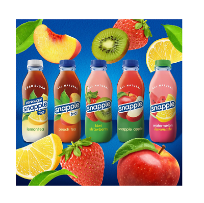 Snapple Zero Sugar Peach Tea 16 fl oz recycled plastic bottle Pack