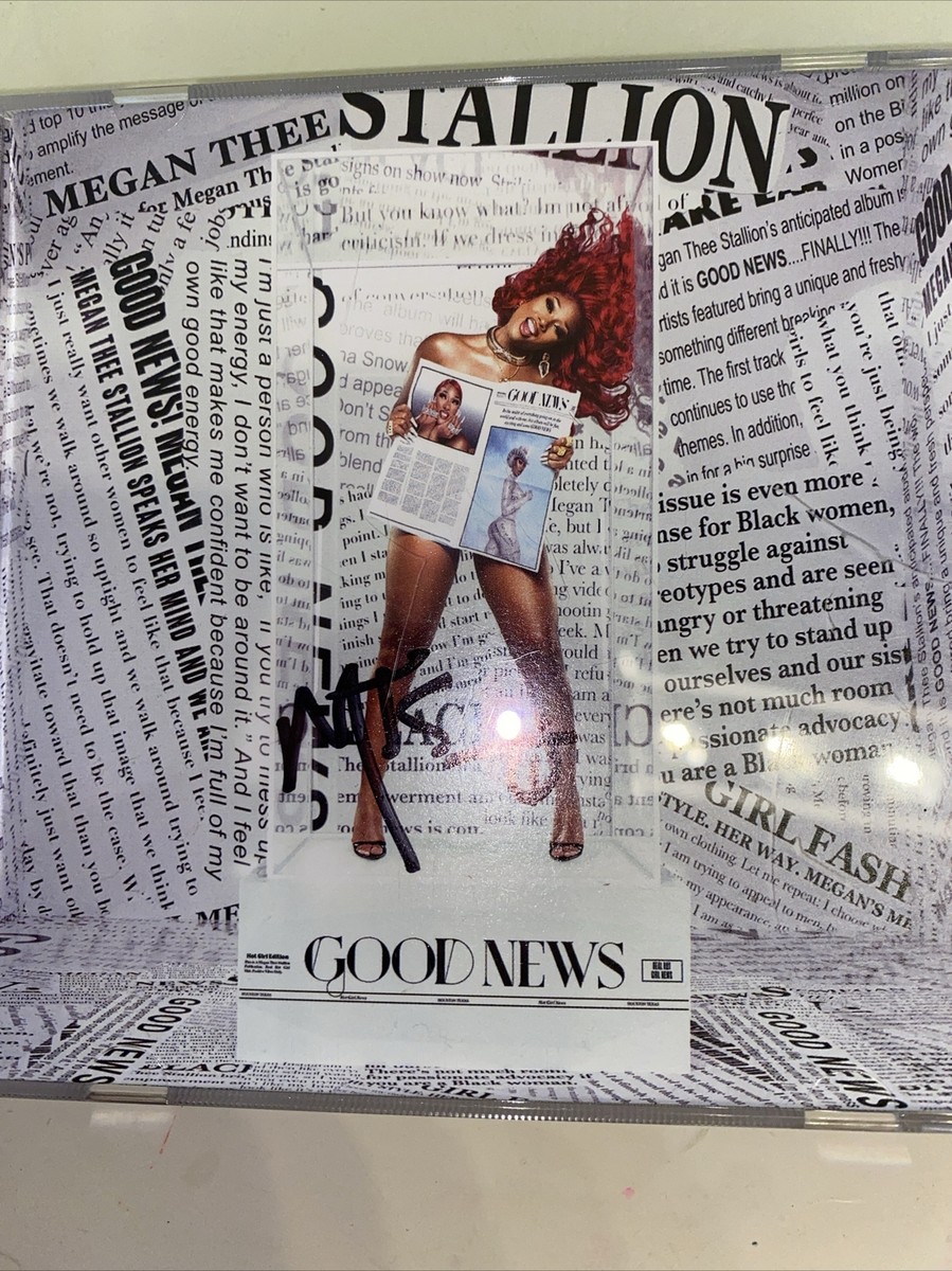 Megan Thee Stallion Good News CD with Signed Card Autographed Art