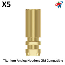 5 Dental Analog Neodent GM Compatible Grand Morse Titanium Lab Replica Dentistry