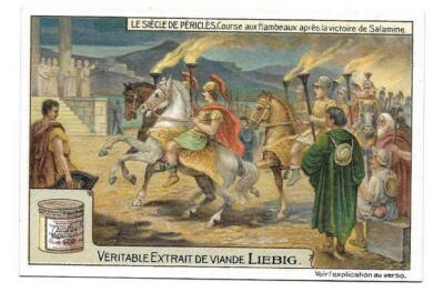 Fackelrennen - Perisches Jahrhundert - Chrom Liebig - Trade card