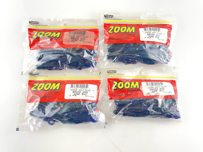 Zoom Super $alt Plu$  Brush Hog JUNE BUG  8 PKG Rubber Bait LOT OF 4