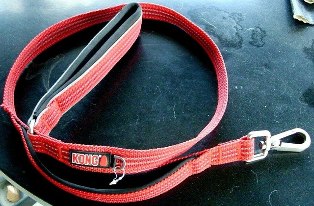 Kong Traffic Handle Quick Control Leash Red 6 Ft Standard For