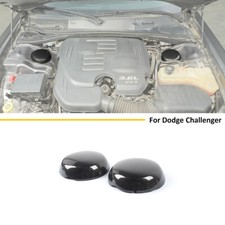 2x Carbon Fiber Engine Compartment Suspension Cover For Dodge Challenger Charger