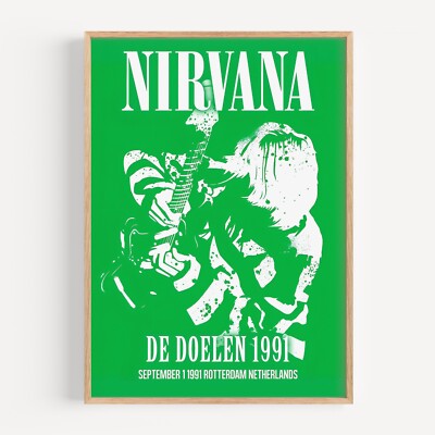 Nirvana Retro Vintage Concert Heavy Metal Band Poster Print | eBay
