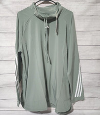 Adidas Women Large Icons Fullcover Mockneck Long-Sleeve Pullover Training Jacket