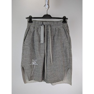 Rick Owens x Champion Knitted Beveled Pods Shorts in Grey Melange
