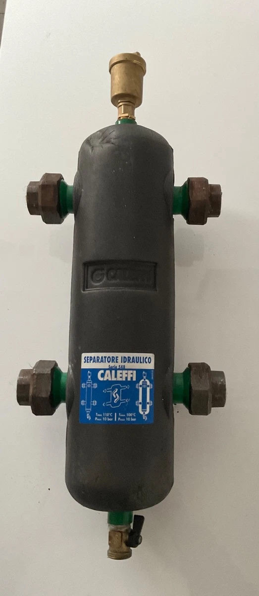 Caleffi 548 Verlustleiter mit automatischer Entlüftung und Isolierung 1" Anschlüsse. 2,5m 3/h