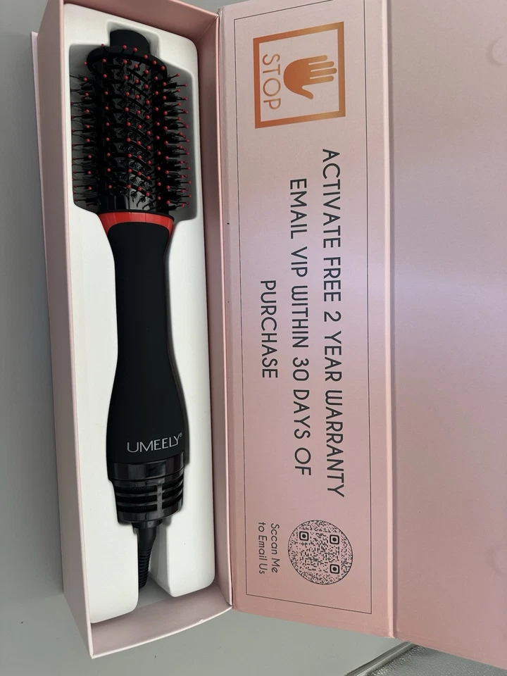 Escova para secador e secador de cabelo Umeely 4 em 1 secador e modelador de cabelo preto/vermelho - Imagem 2 de 2