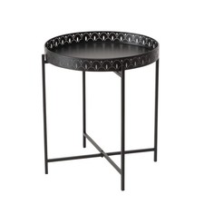 Beistelltisch Dekotisch Tabletttisch rund schwarz Metalltisch 45x40 cm