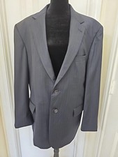Jos. A. Bank Men's Gordon Suit 43R Navy Blue Pinstripe Wool Pants 36x29in