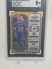 2022 Contenders Optic Rookie Ticket Gold Prizm /10 James Cook