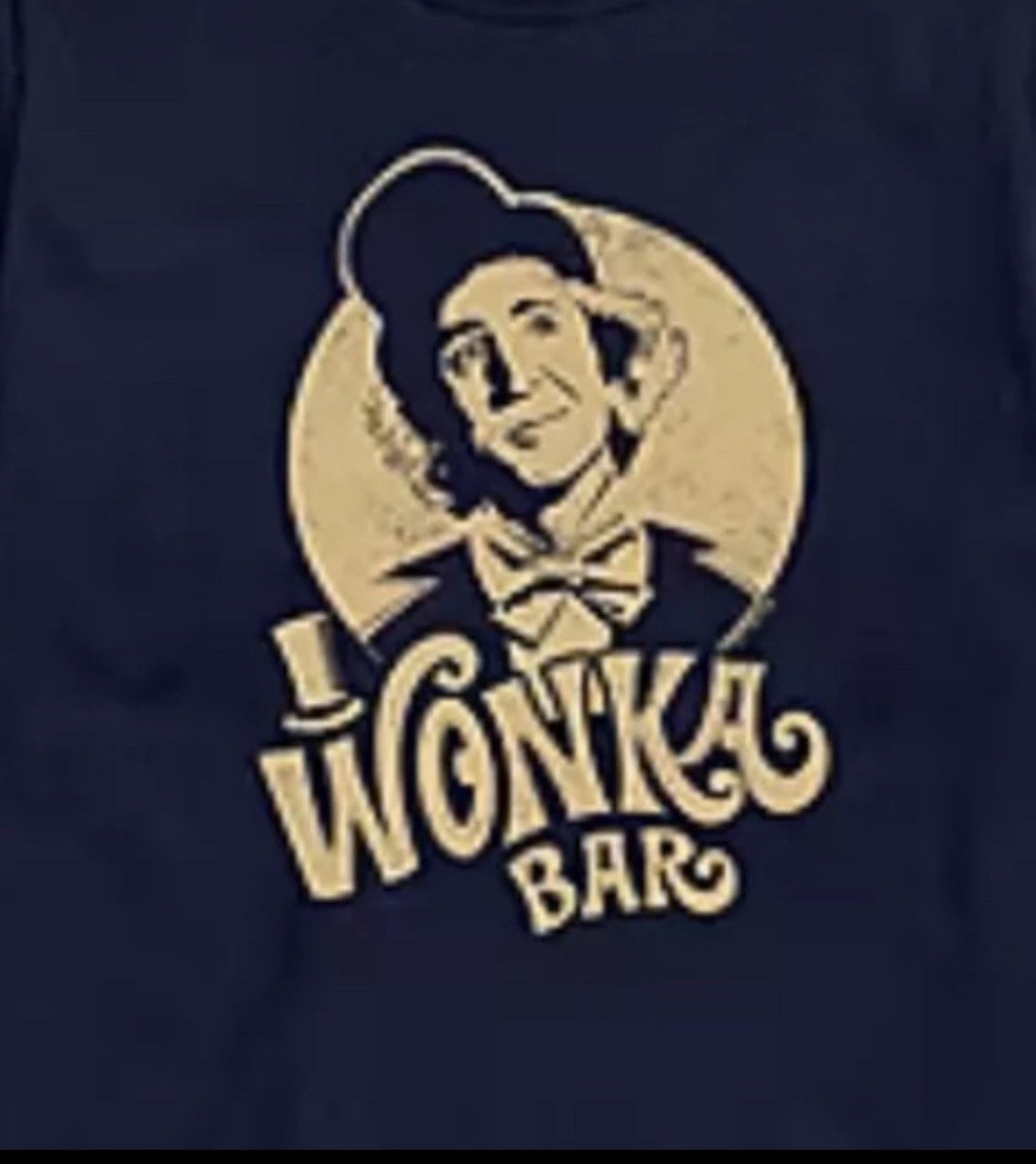Willy Wonka Gene Wilder Men's Navy T-Shirt XXL Chocolate Factory