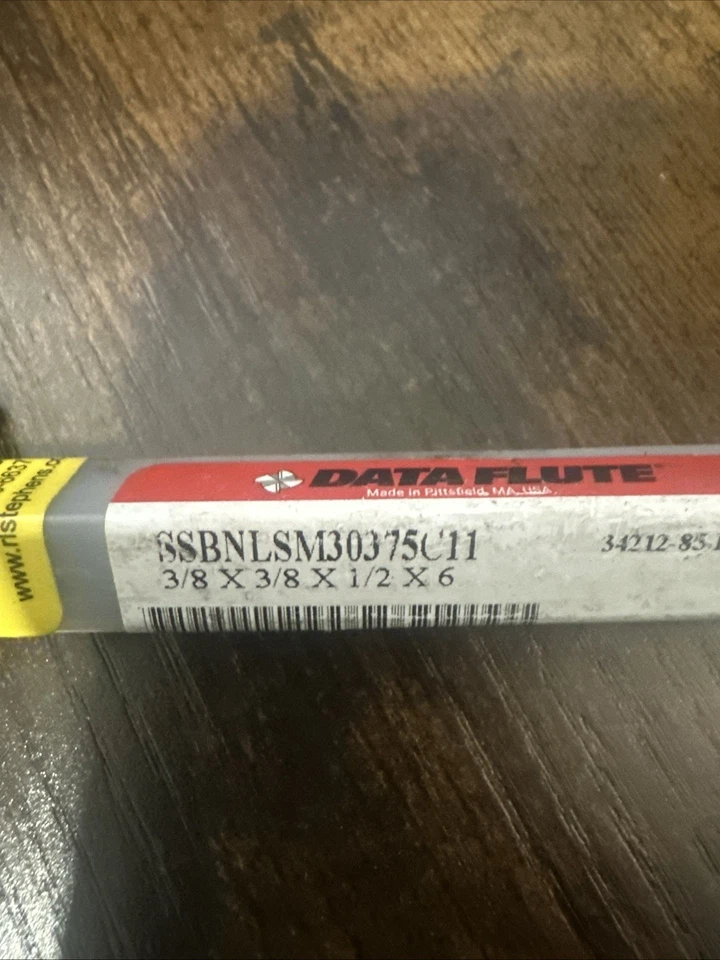 Data Flute SSBNLSM30375c11, 0.375 Dia, 0.375 Shank, 0.5 Loc, 6” Overall Length - Image 2 of 3