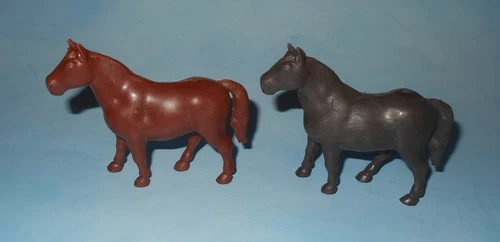 Vintage 1950s Marx Farm Play Set 60mm Draft Horses x 2
