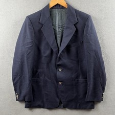 YSL Yves Saint Laurent Wool Tuxedo Suit Jacket Blue Mens 40 Short Vintage Luxury