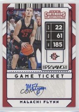 2020 Panini Contenders Draft Picks Game Ticket Blue 48/99 Malachi Flynn Auto s1i