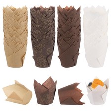 400pcs Tulip Cupcake Liners for Baking Cups Greaseproof Tulip Muffin Liners P...