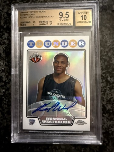 Russell Westbrook [Autograph Refractor] #224 2008 Topps Chrome card