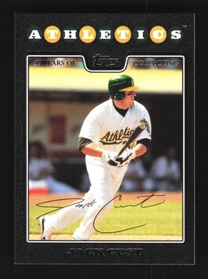 Jack Cust Oakland Athletics Topps 2008 Black #88 SN /57