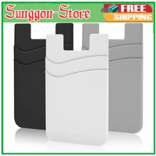 Phone Wallet, Credit Card Holder for Back of Phone Case Wallet Pocket Stick on I