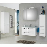 Badezimmer BadmöBel Waschplatz Unterschrank Hochschrank Bad Wand-Schrank In Weiß