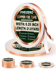Copper Foil Tape 1/4 Inch x 82 ft Dual Conductive Adhesive Electrical Tape